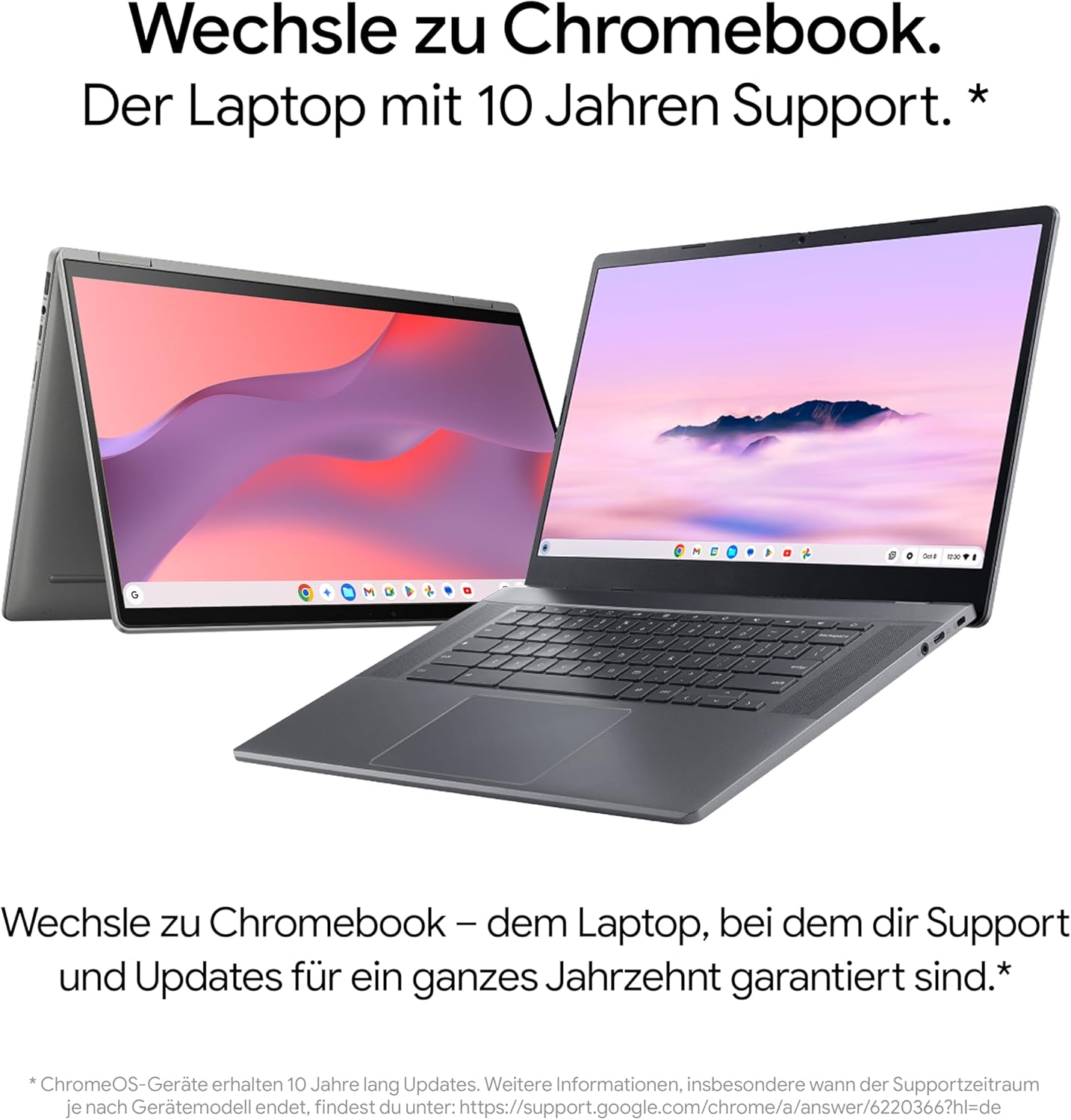 HP Chromebook x360 Laptop, 14 Inch Touchscreen, Intel Processor N100, 4 GB DDR4 RAM, 128GB eUFS, Intel UHD Graphics, ChromeOS Operating System, QWERTZ, Gemini, Silver – Bild 7