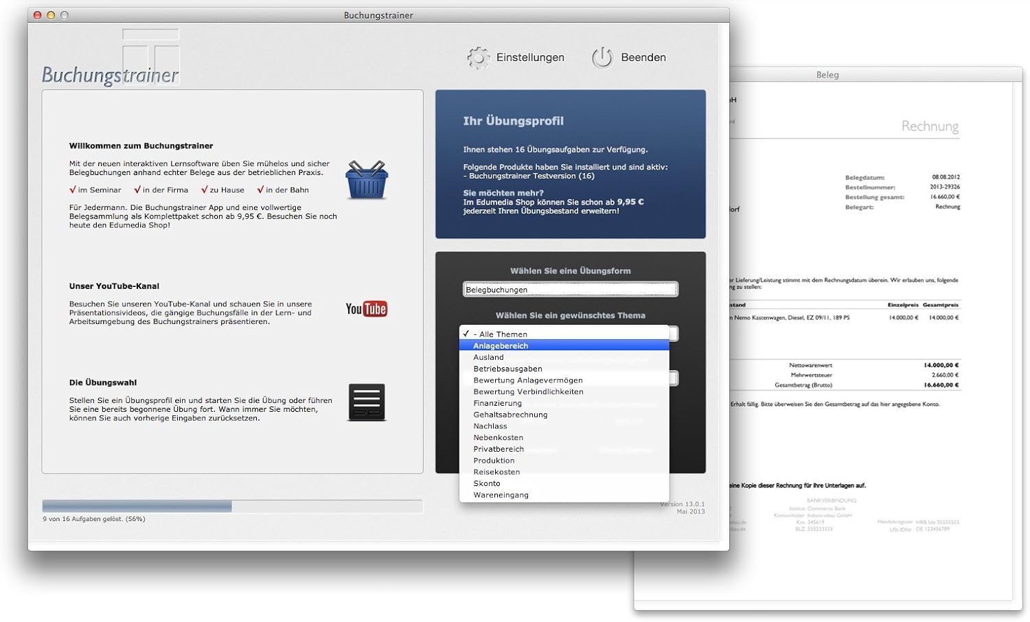 Buchungstrainer Advanced 2022: Interaktive Belegsammlung für Fortgeschrittene (Lernsoftware) 750 Belege aus Rechnungswesen und Buchhaltung zum Kontieren üben im SKR03 und SKR04 Kontenrahmen (Bundle)