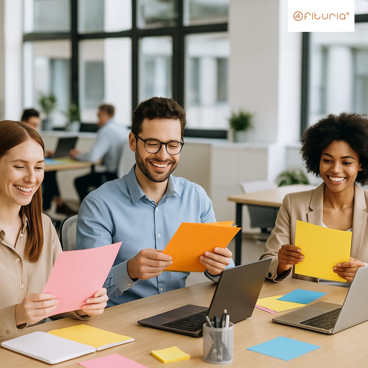 Coloured Paper 100 Sheets A4 80g - Coloured Paper for Crafts, Printers, Scrapbooking - Colour Sheets - Ideal for Origami, Paper Folding, Office and School (Neon Colours, 100 Sheets) – Bild 6