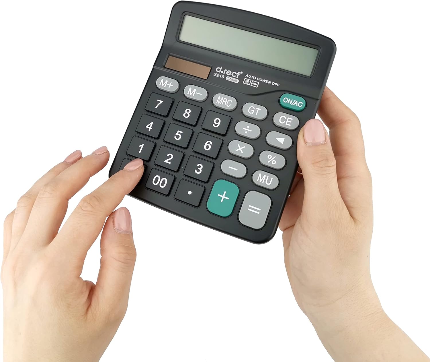 D.RECT D.RECT 2210 Pocket Calculator Office Calculator Simple Calculator Dual Power (Solar and Battery) 12 Digits – Bild 4