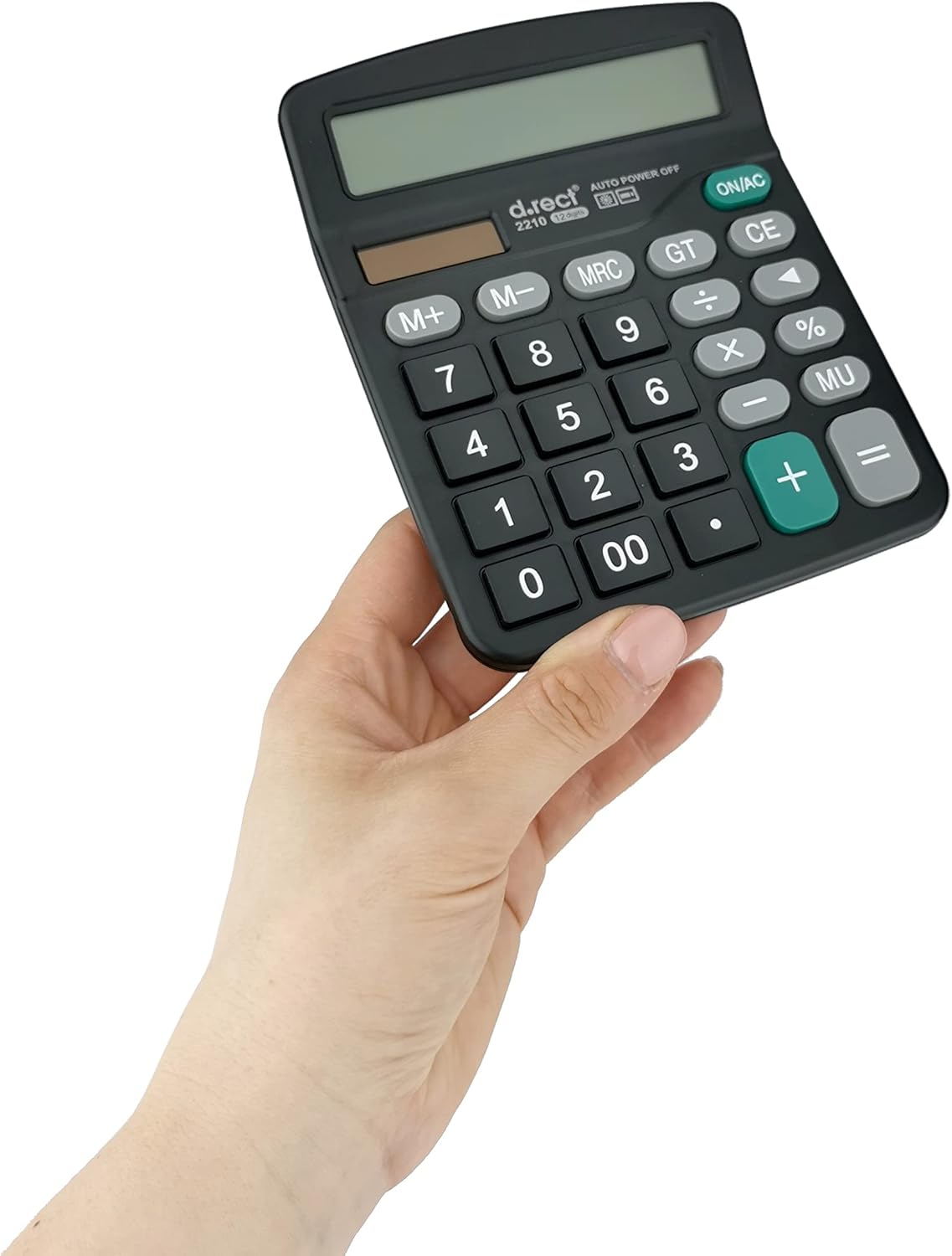 D.RECT D.RECT 2210 Pocket Calculator Office Calculator Simple Calculator Dual Power (Solar and Battery) 12 Digits – Bild 7