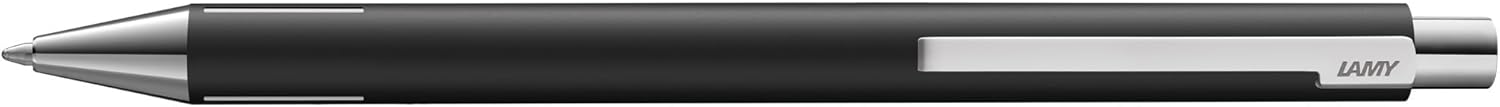 Lamy econ 240 Ballpoint Pen Stainless Steel in Matt Black and Striking Curved Clip Including Large Refill M 16 Black Line Width M – Bild 2