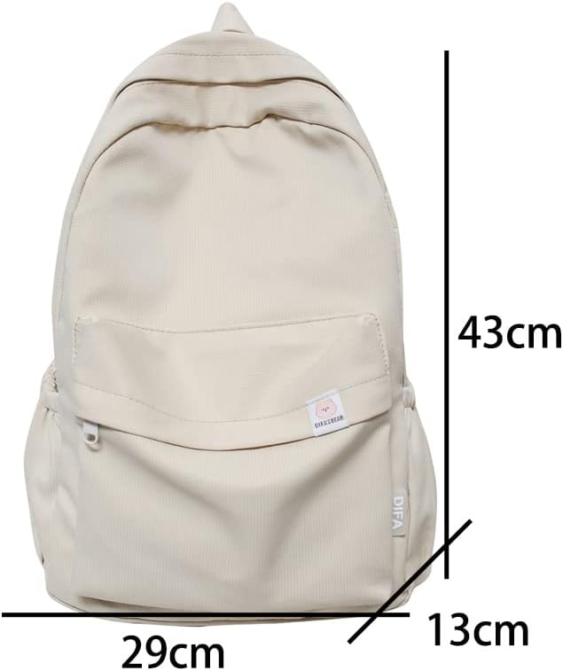 KTTGYRE School Backpack Waterproof Nylon Women Backpack Women Travel Bag Backpacks School Bag for Teenagers Girls Solid Colour Book Bag – Bild 7