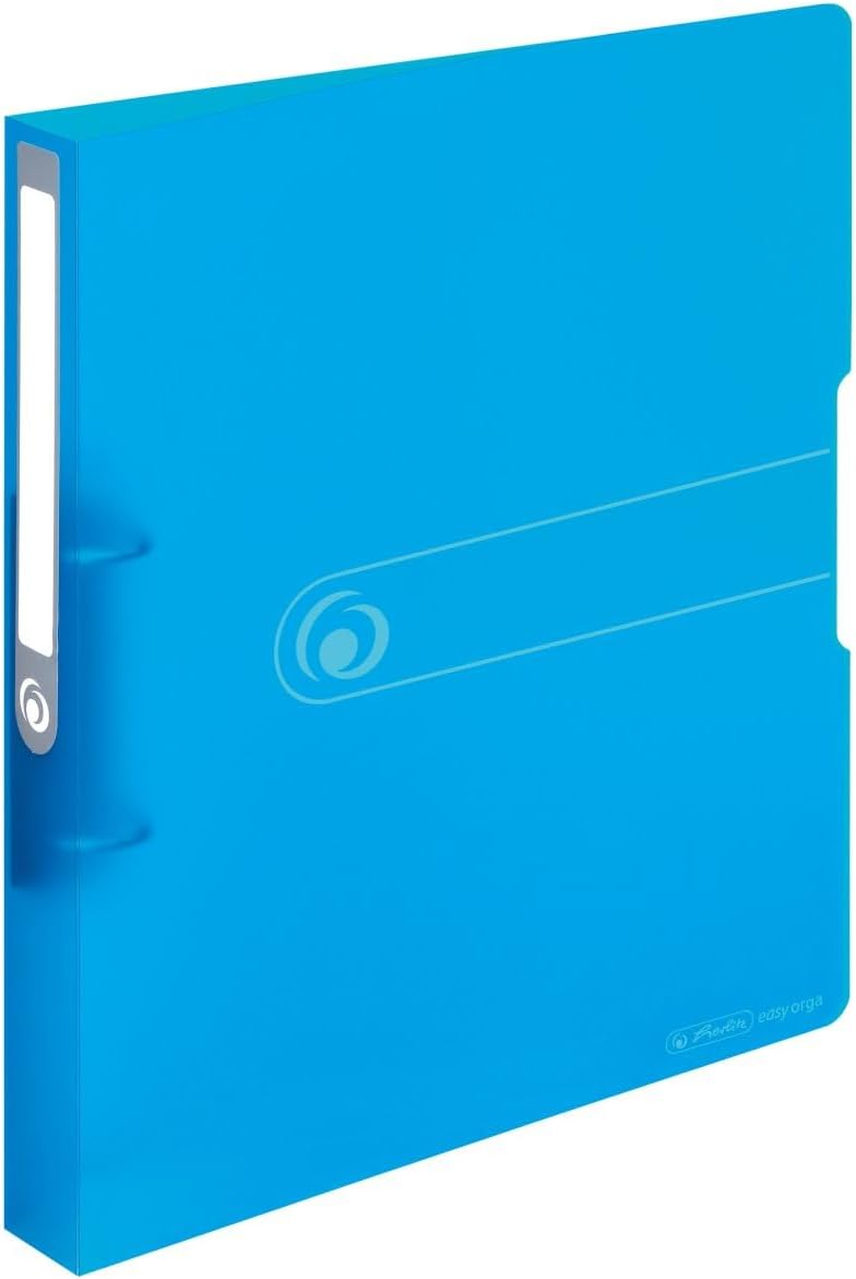 Herlitz 11205713 Ring Binder A4, Polypropylene, 2-Ring Combination Mechanism, 2.7 cm Spine, 16 mm Filling Height, Opaque, Black 25 mm