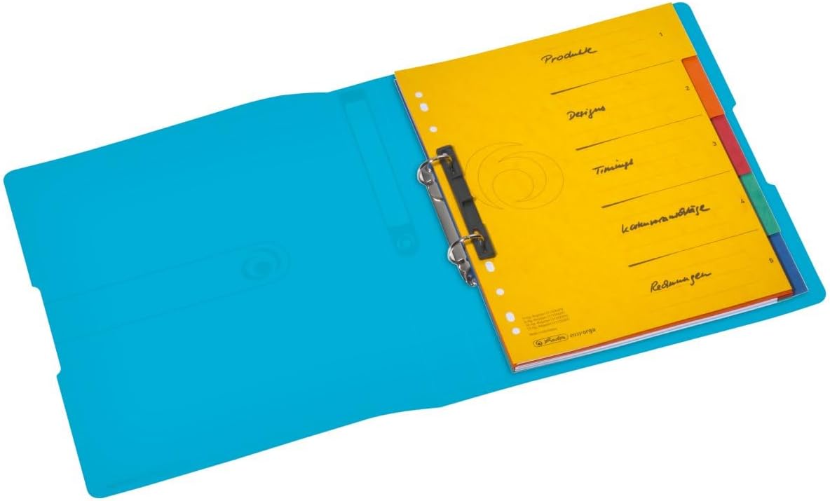 Herlitz 11205713 Ring Binder A4, Polypropylene, 2-Ring Combination Mechanism, 2.7 cm Spine, 16 mm Filling Height, Opaque, Black 25 mm – Bild 2