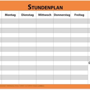 TimeTex Wall Schedule with Pen and Clip – Laminated – 70 x 100 cm – Wall Planner – Timetable Wall Planner – 10762