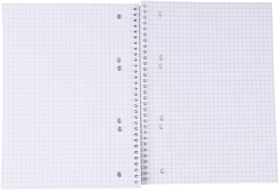 OFFICER PRODUCTS Spiral Notepad A5 Squared / Pack of 5 / 80 Sheets / 160 Pages / Notebook Spiral Notepad College Notepad with Spiral Bound / School Pad Writing Pad – Bild 4