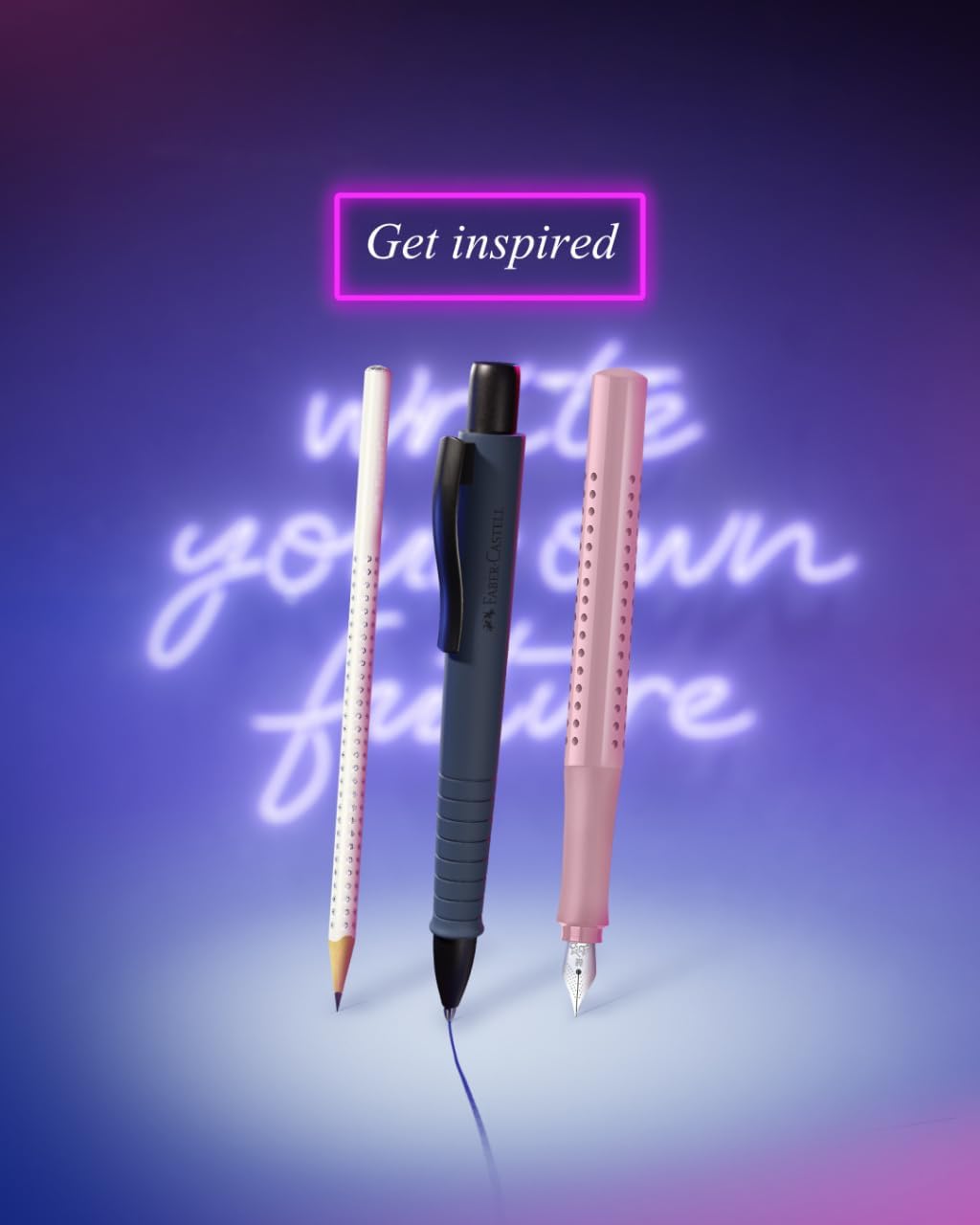 Faber-Castell 201539 Grip 2011 Pale Rose Gift Set with Fountain Pen M and XB Ballpoint Pen in Metal Case – Bild 4