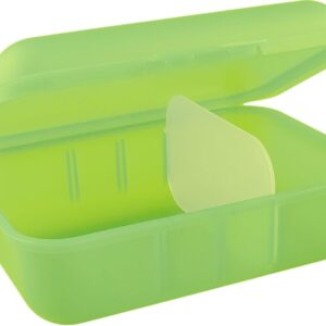 Buchsteiner Click Box High with Inner Dividers | 1 Divider | Lunch Box | Lunch Box | Storage Container | Food Storage Container | Dishwasher Safe (Lemon)
