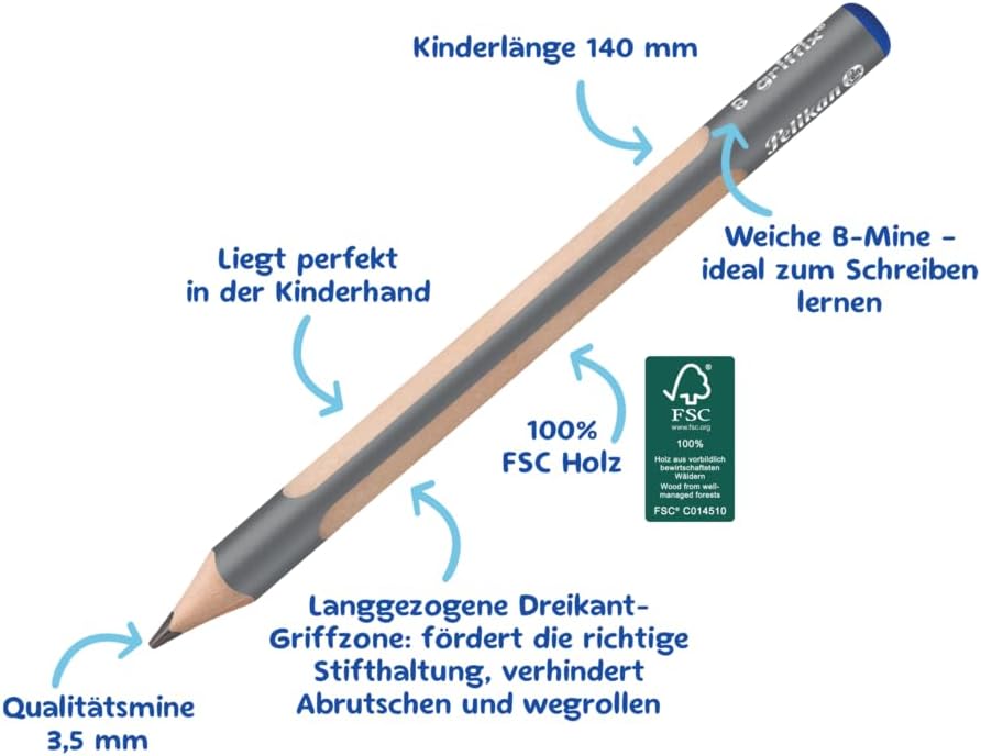 Pelikan Griffix Triangular Wooden Pencils (Pack of 2) – Bild 2