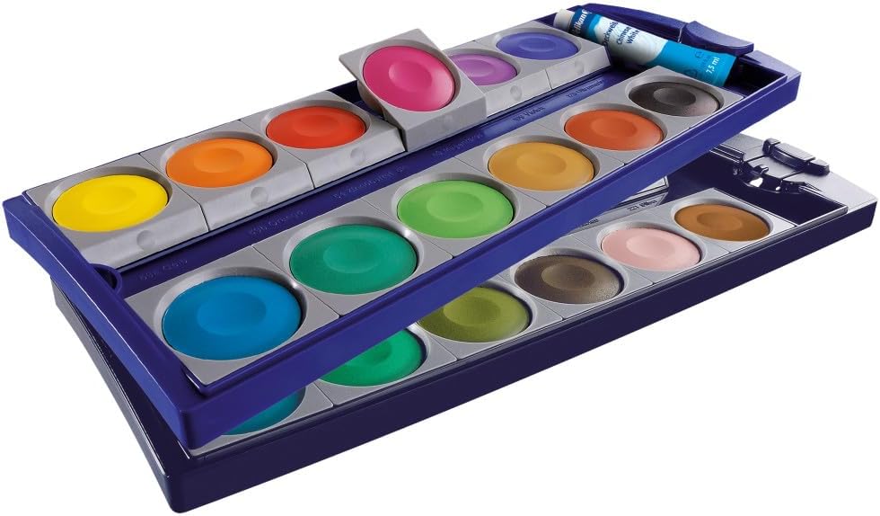 Pelikan K24 720631 Paint Box 24 Quality Colours and 1 Tube Opaque White, 7.5 ml, in Accordance with DIN 5023 – Bild 3