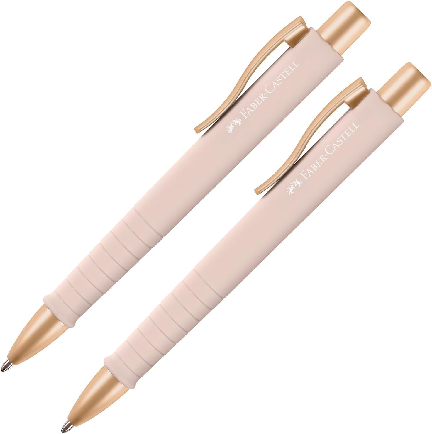 Faber-Castell 205092 Polyball Pale Pink Ballpoint Pen with Replaceable XB Refill, Indelible