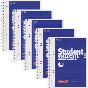 Brunnen College Pads Student A5 Lined Pack of 5
