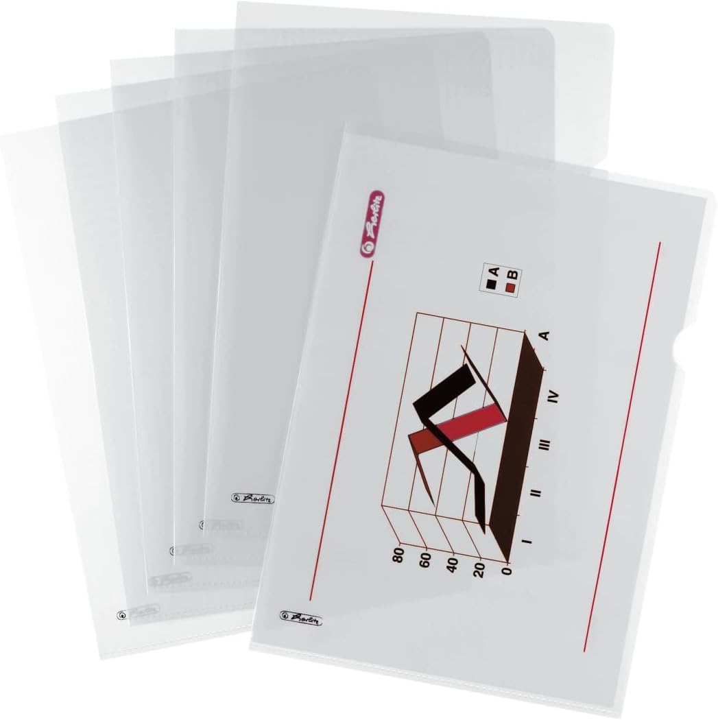 Herlitz A4 Cut Flush Folder - Clear (100 Pieces) – Bild 4