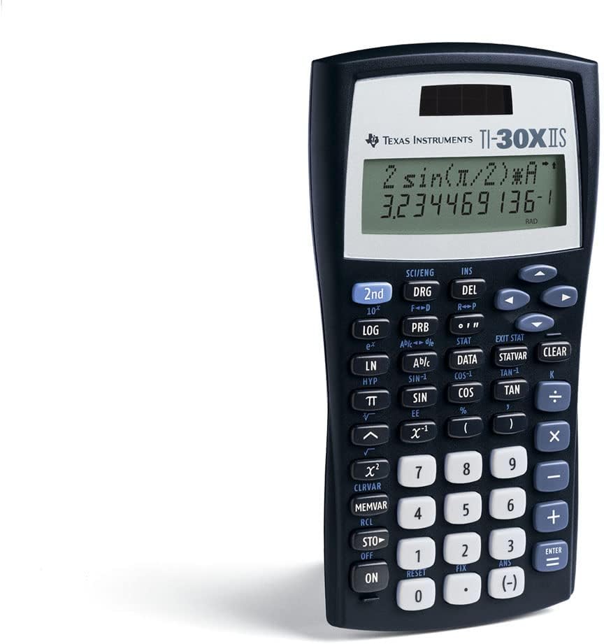 Texas Instruments TI-30 XIIS School Calculator 2 Line Solar and Battery Operated Dark Blue – Bild 2