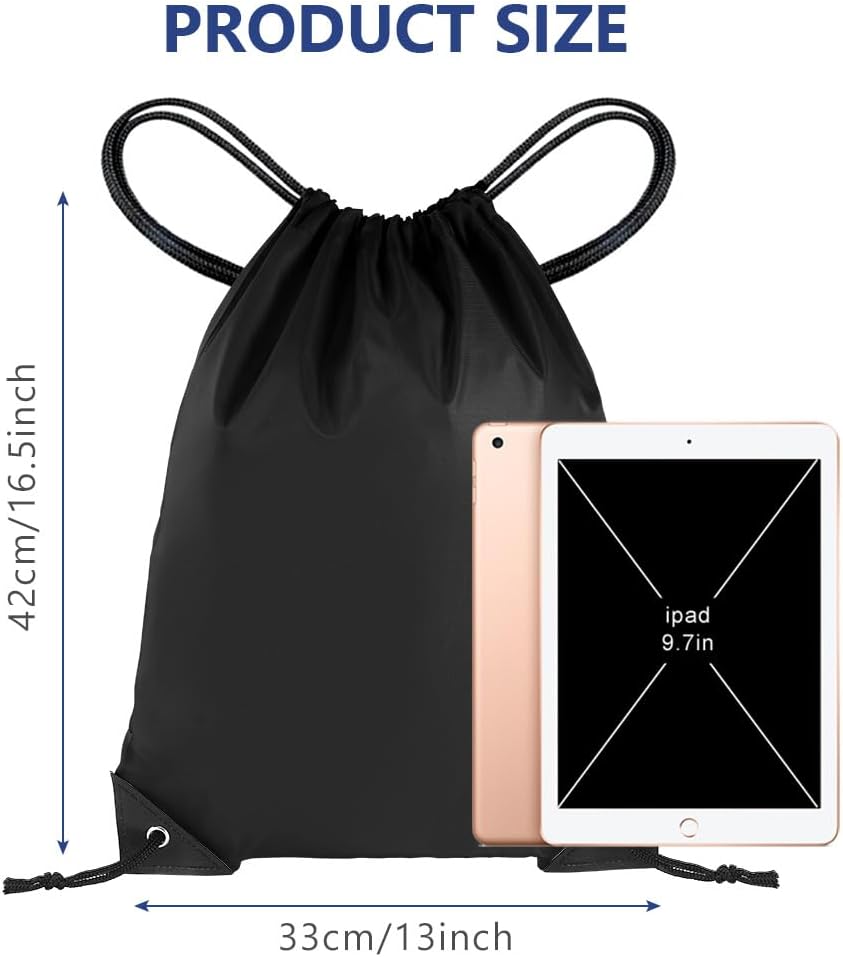 flintronic Drawstring Bag, PE Bag Drawstring Gym Bag, Large Capacity Drawstring Sports Bag, Waterproof Swimming Bag, Drawstring Backpack for Sports, Beach, Travel, Gym - Unisex – Bild 2