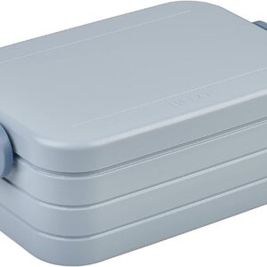 Mepal – Lunch Box Take a Break Midi – Lunch Box To Go – For 2 Sandwiches or 4 Slices of Bread – Meal Prep Box – Food Box with Dividers – Dishwasher Safe – 900 ml – Nordic Blue
