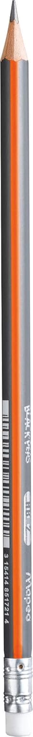 Maped M851711 Black 'Peps HB Pencils with Eraser Pencils – PACK OF 3) – Bild 2