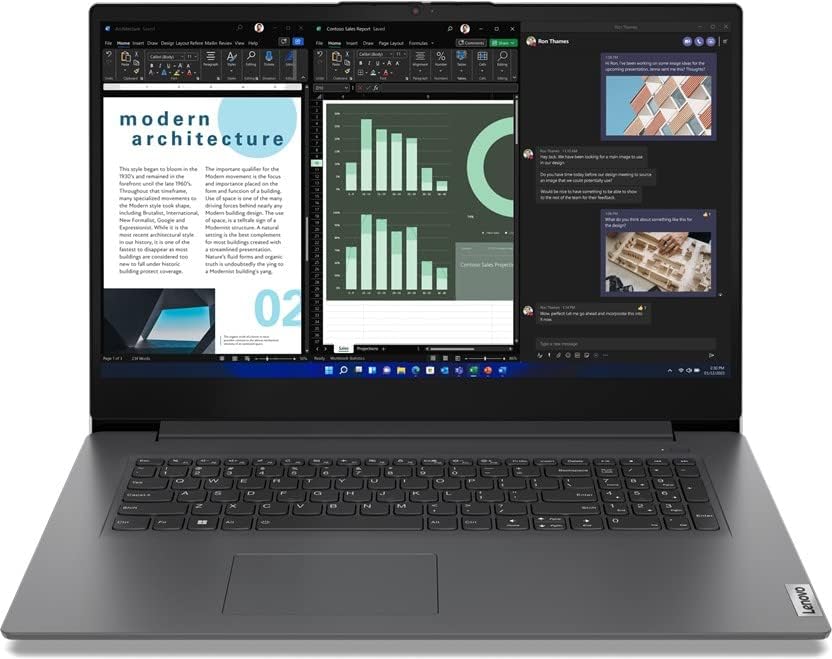 Lenovo Laptop | 17.3 Inch FHD Display | Intel U300 5 x 4.40 GHz | 16 GB DDR4 RAM | 512 GB SSD | Intel UHD Graphics | Windows 11 Pro | MS Office | #7402 – Bild 2