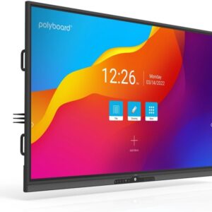 polyboard – Interactive Whiteboard 65 Inch (3840 x 2160 UHD) 2.4G WiFi – Digital Smart Board Classroom, Homeschooling, Presentation & Meeting – All-in-One Flipchart Monitor with Touch Screen