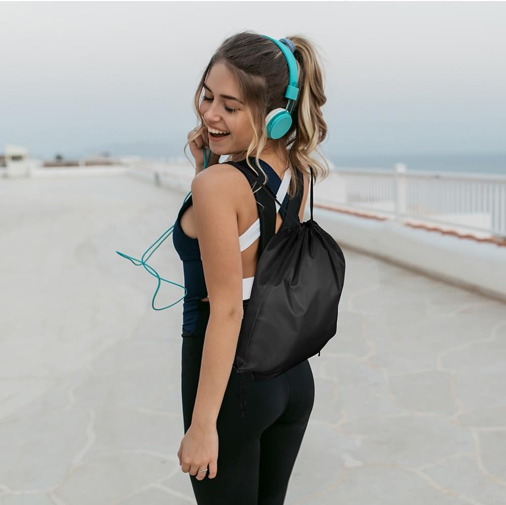 flintronic Drawstring Bag, PE Bag Drawstring Gym Bag, Large Capacity Drawstring Sports Bag, Waterproof Swimming Bag, Drawstring Backpack for Sports, Beach, Travel, Gym - Unisex – Bild 7