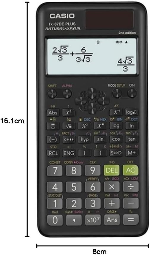 CALCUSO Economy Pack: Casio Calcuso FX-87DE Plus 2 Technical Scientific Calculator and WYNGS Protective Case in Black – Bild 2