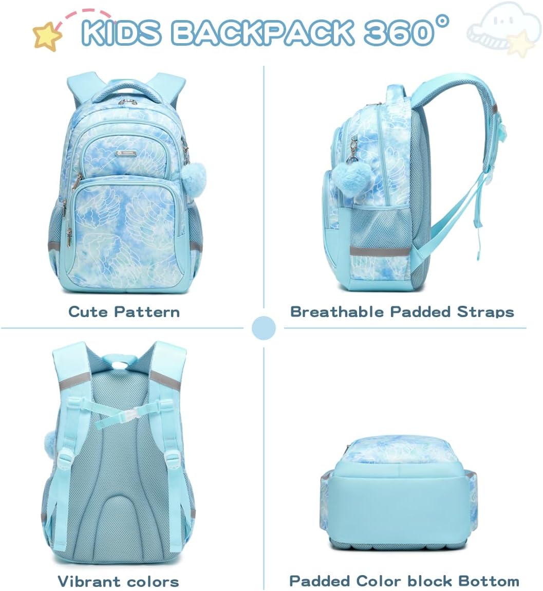 Cusangel School backpack for boys, children's backpacks with chest strap children, large capacity primary school backpack, backpack, from 1-7th grade girls – Bild 7