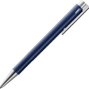 LAMY logo M+ 204 Ballpoint Pen, Made of Unbreakable Plastic in Blue with Chrome-Plated Tip and Pusher, Includes LAMY M 16 Large Refill, Line Width M, Blue Ink