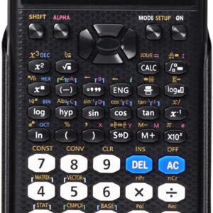 Scientific Calculator with 417 Functions 2 Line Display & Solar Powered Exam Suitable for School/Study Black – OA-991ES Plus