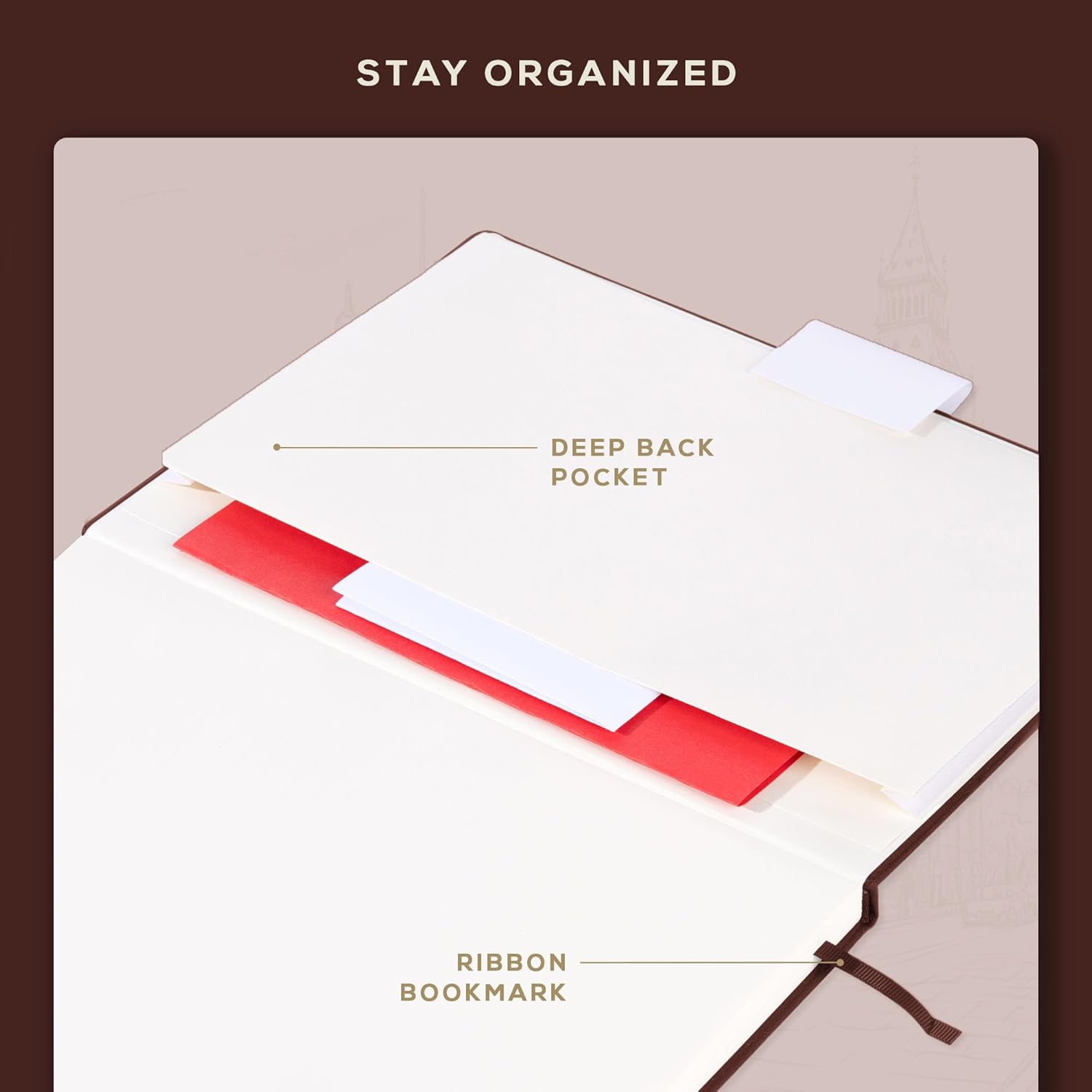 Beechmore Books A4 Sheet Music Book (21.6 × 29 cm) - 156 Pages 120gsm | Vegan Leather Hardcover Perforated Staves Lay-Flat Gift Box for Musicians, Composers, Teachers – Bild 4