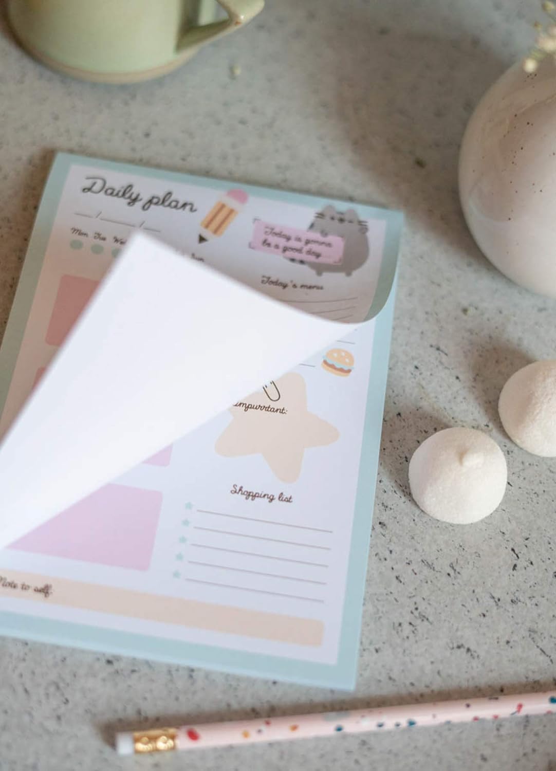 Grupo Erik Daily Planner Pad A5 - Diary A5 Pusheen Foodie Collection Calendar A5 Planner A5 - Desk Calendar without Date – Bild 5