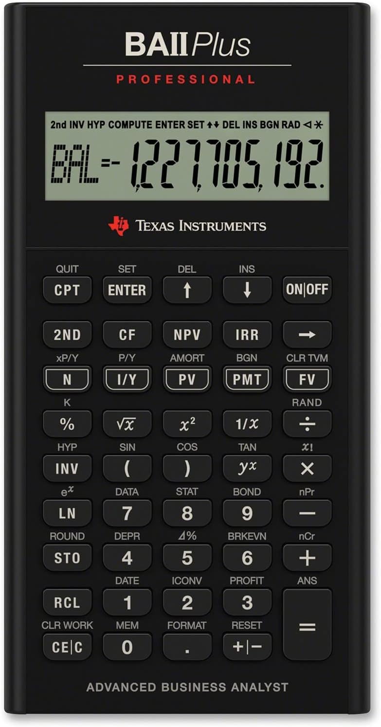 BAII Plus Professional Calculator (Black)
