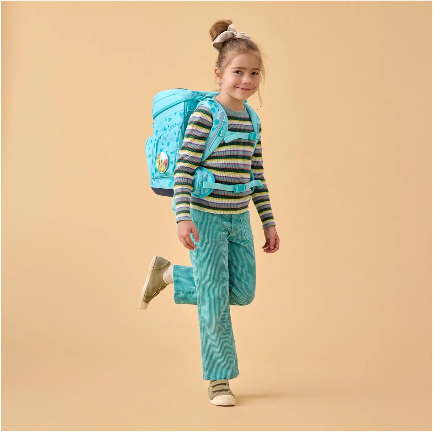 ergobag Cubo Set Ergonomic School Bag Classic 5-Piece 1st Class Primary School, Riding Bear Dream - Turquoise, Unit size, School bag set – Bild 6