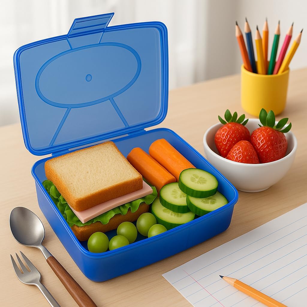 Lunch Box Set of 3 Lunch Box for Children and Adults Perfect for School, Office, Work or Nursery - Dishwasher Safe – Bild 5