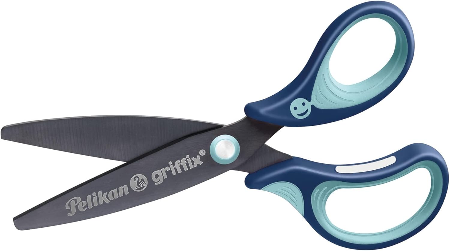 Pelikan 819145 griffix® School Scissors with Rounded Blades for Right-Handed Children, Blue, Pack of 1 – Bild 2