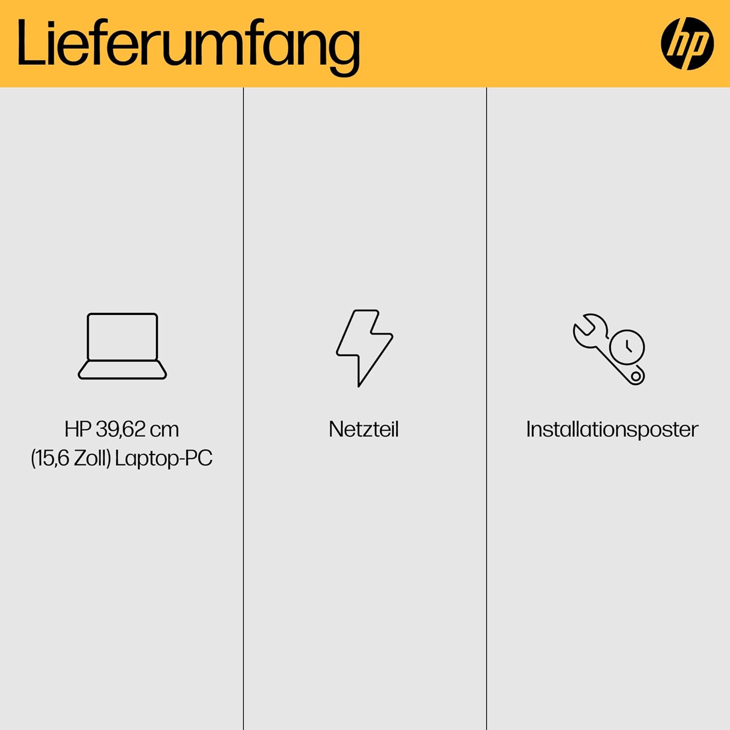 HP 15.6-Inch FHD IPS Display, AMD Ryzen 5 7520U, 16 GB RAM, 512 GB SSD, AMD Radeon Graphics, Windows 11 Home, QWERTZ Keyboard, Silver, with HP Fast Charge – Bild 12