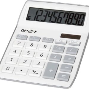 Genie S 840 10-digit desktop calculator Stylish design-silver