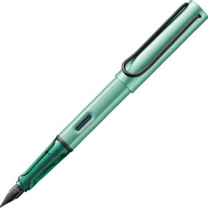 Lamy AL-star Mint Fountain Pen – Fountain Pen with Ergonomic Grip & Polished Steel Nib in Line Width M – Lightweight Aluminium Housing – Includes Ink Cartridge T 10 Blue – Right-Handed
