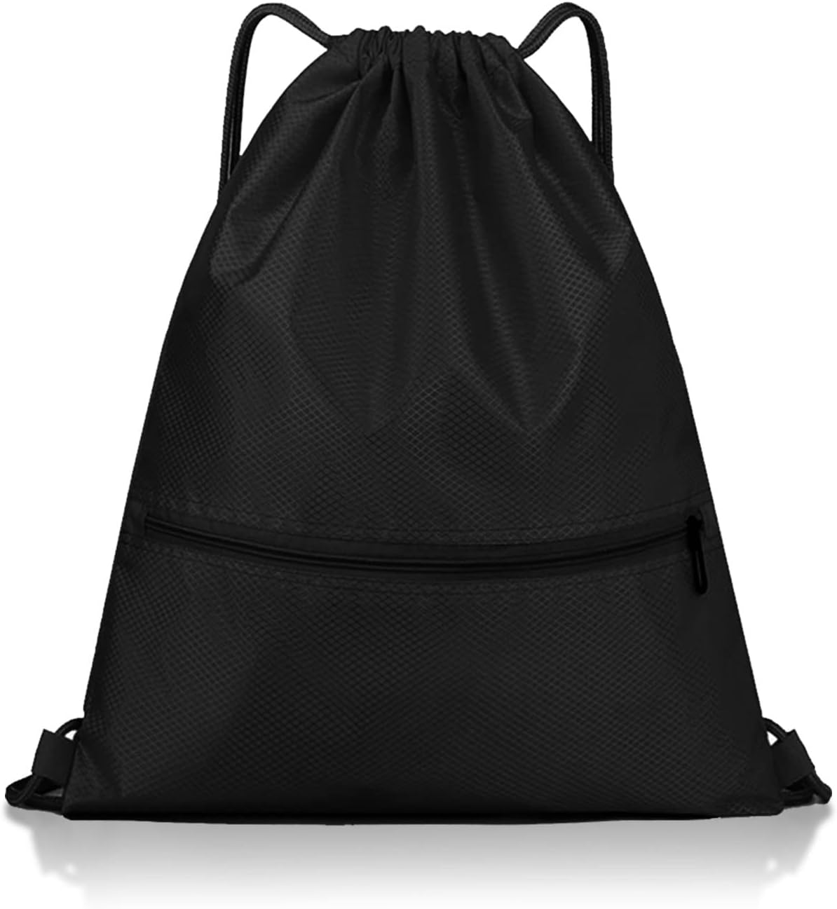 Drawstring Bag for Women Men Gym Bag Drawstring Waterproof Drawstring Bag with Zipper Outer for Sports Holiday Travel