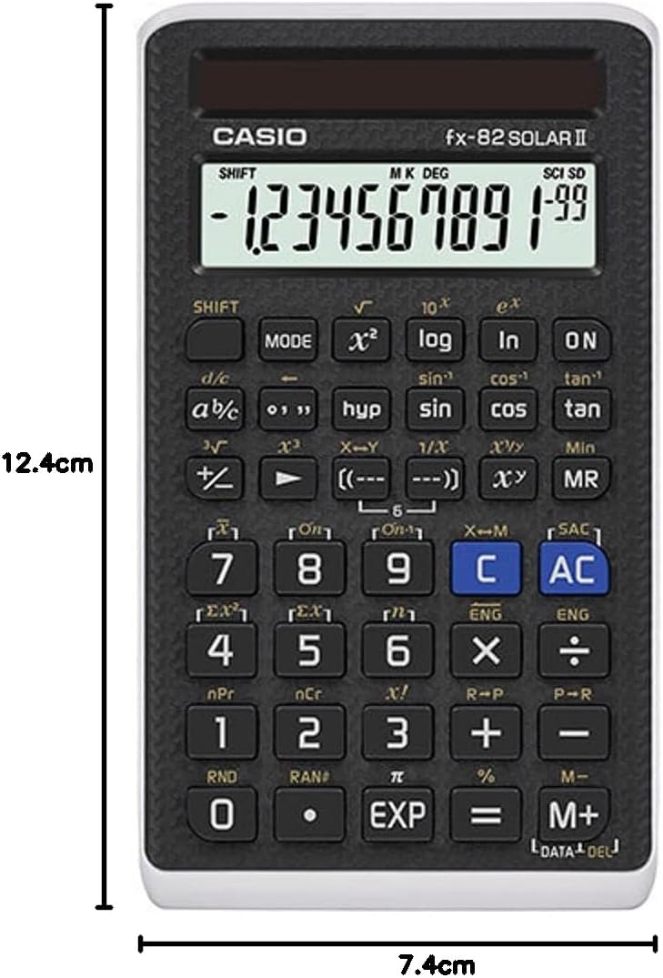 Casio FX-82SOLARII school calculator Black Display (digits): 12 solar powered (W x H x D) 71 x 10 x 134 mm – Bild 3