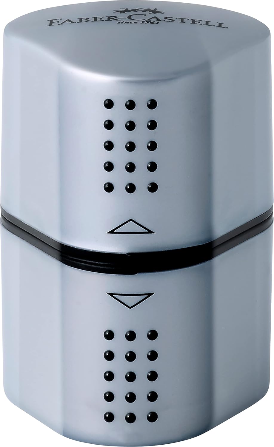 Faber-Castell Trio Pencil Sharpener Tub Box GRIP 2001 Silver