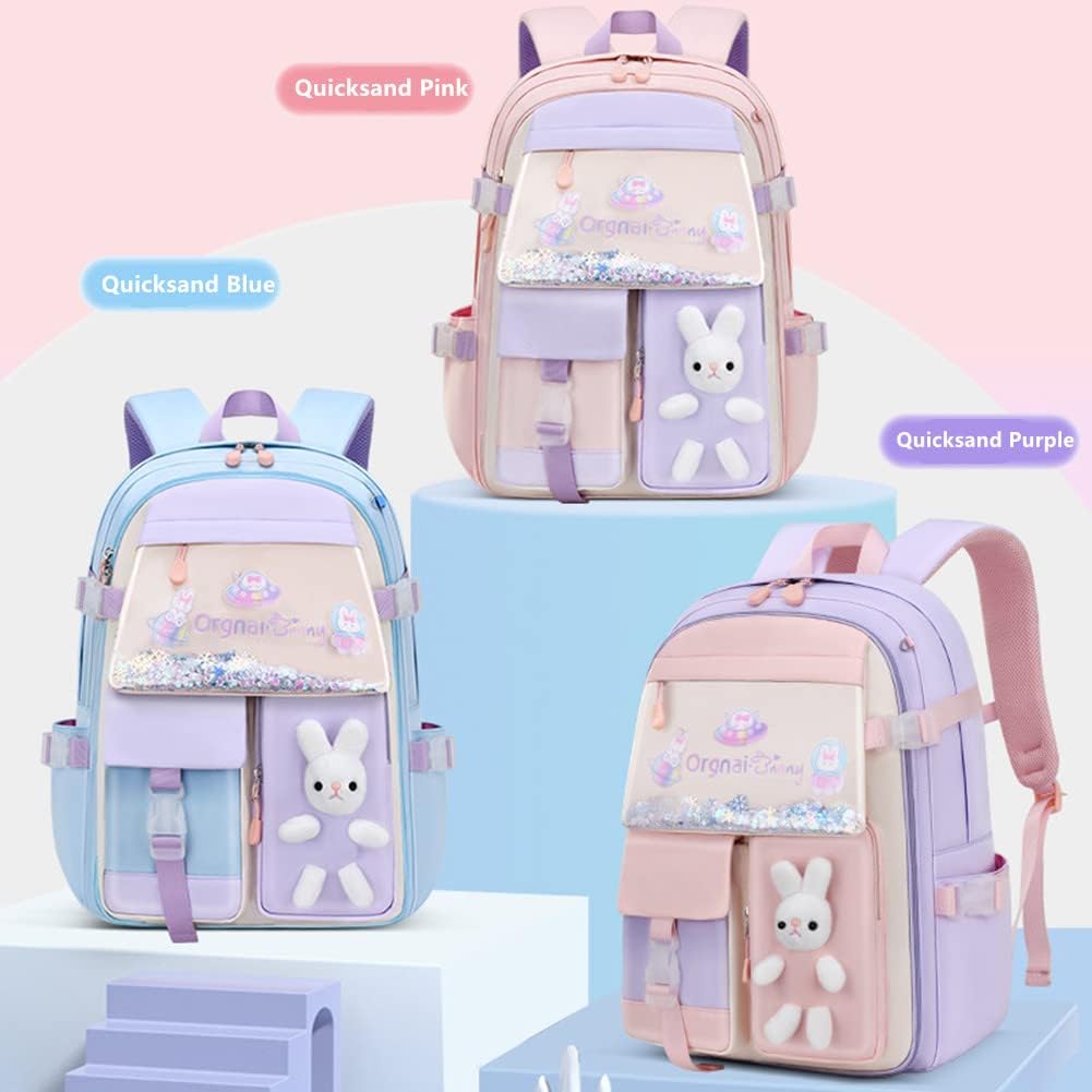 Backpack for Girls Quicksand Fridge Door Girls Backpack Kawaii Backpack Kids Cute School Bag for School Children Backpack for Teenagers Girls School Bag – Bild 2