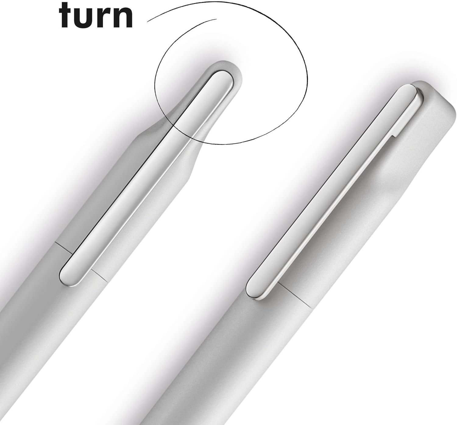 LAMY xevo 1233838 Ballpoint Pen 262 - Plastic Twist Ballpoint Pen with Matt Grey Surface - Foreign Spring-Loaded Metal Clip - with Large Refill - Line Width M – Bild 6