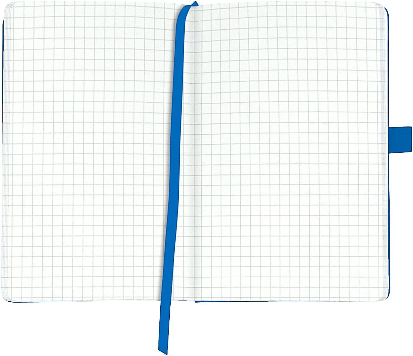 Herlitz A5 Squared My Book Classic Hardcover Notebook with Book Ribbon and Pen Loop - Blue – Bild 3