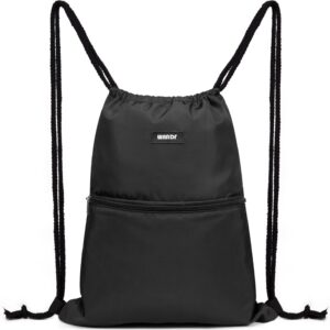 WANDF Backpack with Drawstring Gym Bag Sports Bag Gym Bag with Outer Pocket Adjustable Drawstring Gym Bag for Women Men Children with Inner Pocket 11 Litres for Sports and Travel