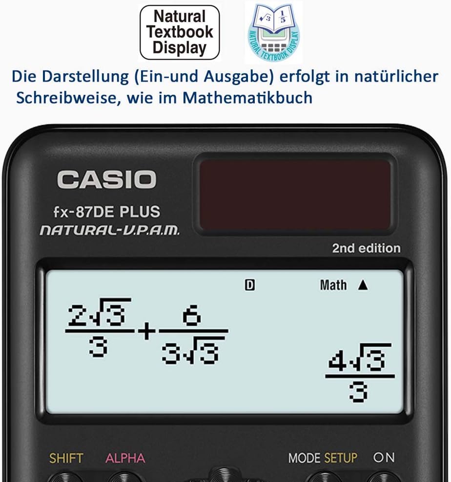 Casio scientific and technical school calculator, FX-87DEPLUS-2 – Bild 5