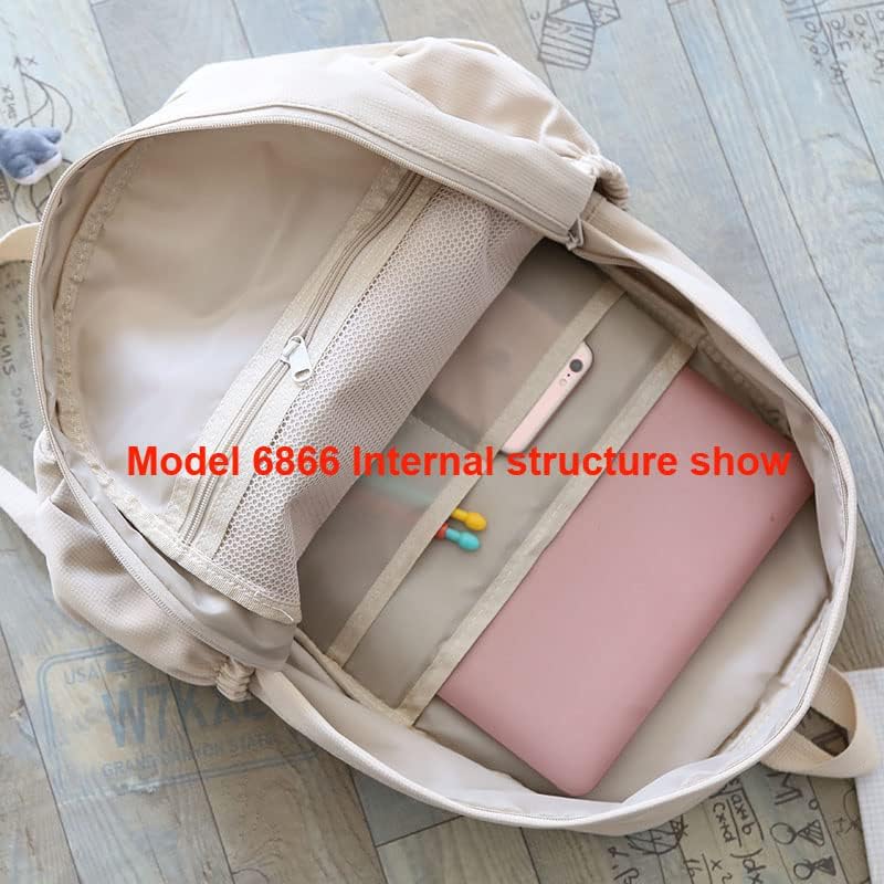 KTTGYRE School Backpack Waterproof Nylon Women Backpack Women Travel Bag Backpacks School Bag for Teenagers Girls Solid Colour Book Bag – Bild 6