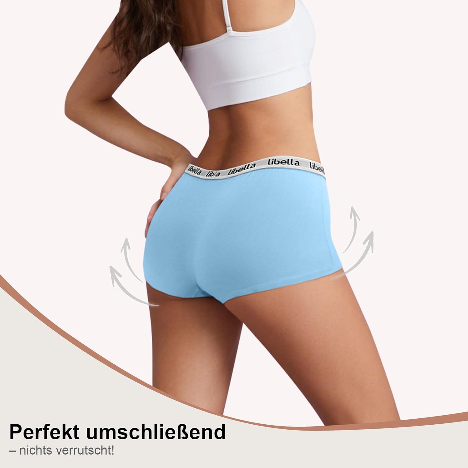 Uizuooy Boxer Shorts Women's Cotton Briefs Women's Breathable Panties Soft Women Underwear Stretch Hipster Comfortable Underwear Multipack Pack of 6 – Bild 5