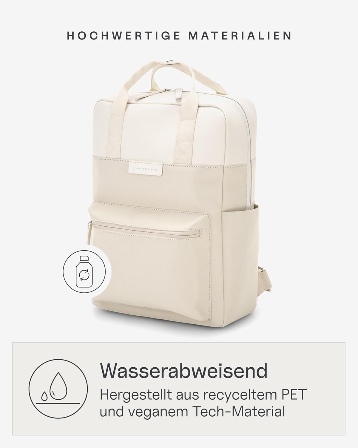 Kapten & Son Bergen Backpack for Men and Women, Daypack, Hand Luggage Backpack, Daypack, Water-Repellent – Bild 5