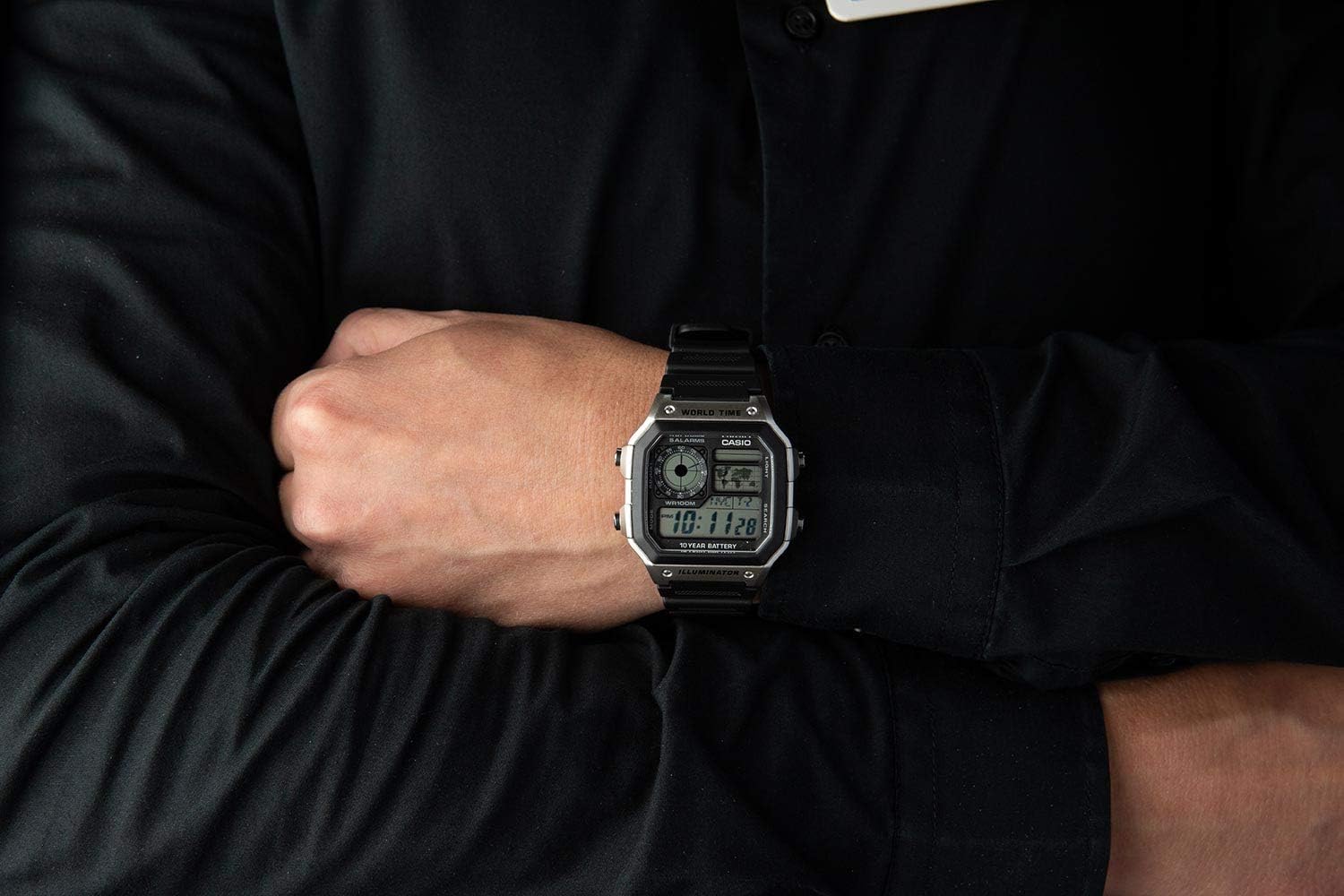 Casio - Watch AE-1200WH-1CVEF - Men's Watch - Waterproof - Digital - with Elastic Band - Black – Bild 5